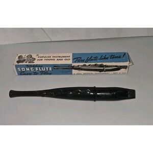Vintage 1944 Fitchhorn Song Black Plastic Flute W/ Original Box